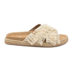 Chimmy Churry Fringe Comfort Slides Sandals Women's Sz 9W Handmade Beach Vacay